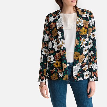 Blazer estampado, corte direito SEE U SOON