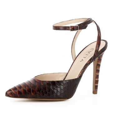 escarpin bout ouvert camel