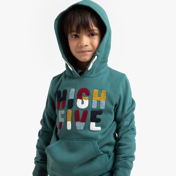 Sudadera con capucha de felpa con motivo de rizo, 3-12 años LA REDOUTE COLLECTIONS