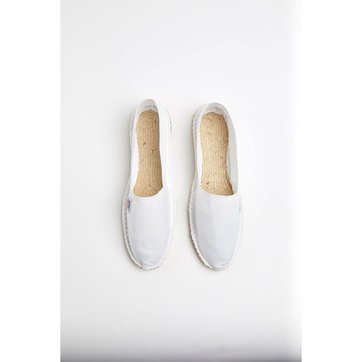 espadrille homme compensée blanche