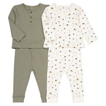 2er-Pack Pyjamas aus Bio-Baumwolle, 3 Monate-4 Jahre LA REDOUTE COLLECTIONS