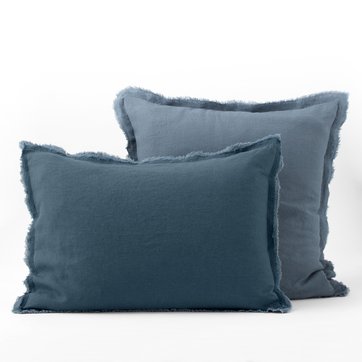 Funda de almohada de lino lavado con flecos dobles ALHANASIA AM.PM