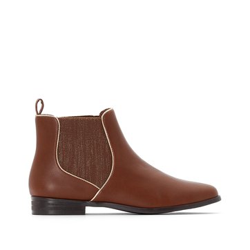 Chelsea-Boots mit goldfarbenem Dehneinsatz LA REDOUTE COLLECTIONS