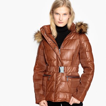 Chaqueta acolchada con capucha con pelo sintético LA REDOUTE COLLECTIONS