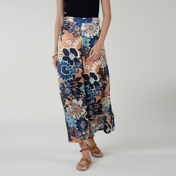 Weite Hose mit Taschen, fliessendes Gewebe mit Blumenmuster MOLLY BRACKEN