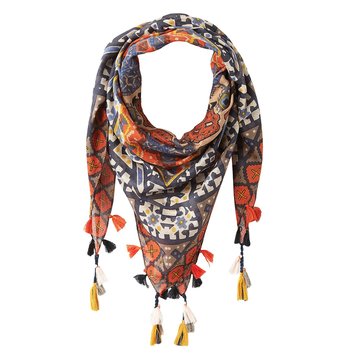 Bedrucktes Schaltuch mit Quasten LA REDOUTE COLLECTIONS