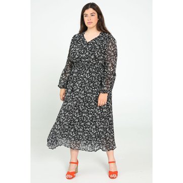 robe voile mi longue