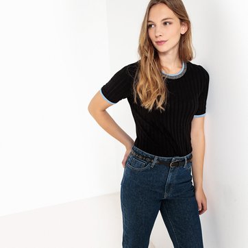T-shirt, gola brilhante T-shirt, gola brilhante LA REDOUTE COLLECTIONS