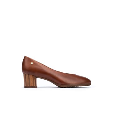 escarpins camel cuir