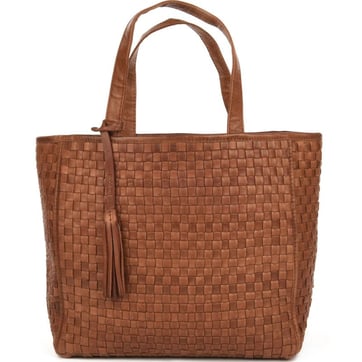 Sac Besace En Cuir Tressé Loxwood – Marron – Occasion (idéal Pour Un Look Bohème)