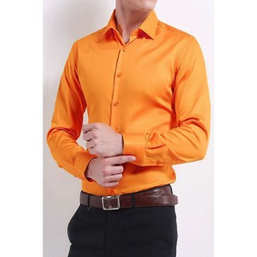 chemise homme orange