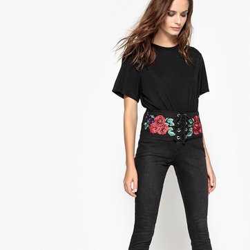 T-shirt lisa com gola redonda, mangas curtas LA REDOUTE COLLECTIONS