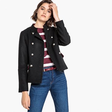 Cazadora de estilo militar y mezcla de lana LA REDOUTE COLLECTIONS