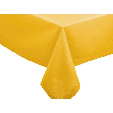 Nappe Beauvillé Voltaire - Jaune - 67x94 Cm - 100% Coton Satiné - Fabriquée En France