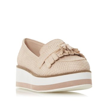 mocassin compensé femme