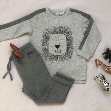 Conjunto de 2 peças em moletão, 1 mês - 3 anos LA REDOUTE COLLECTIONS