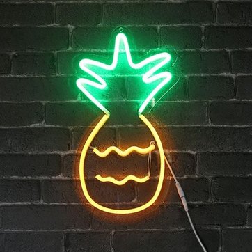 SKYLANTERN Lampe N/éon Burger Jaune 30 cm