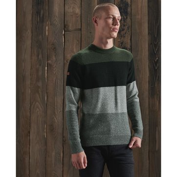 Superdry Keystone Pull ras du cou plomb grès gris V6E