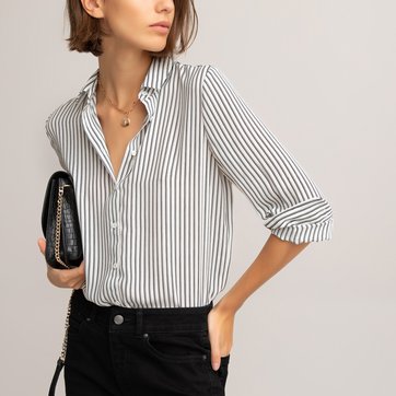 Camisa às riscas com mangas compridas LA REDOUTE COLLECTIONS