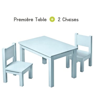 Set enfant 1 table 2 chaises bleu LINIA pas cher Set enfant 1 table 2 chaises bleu LINIA pas cher