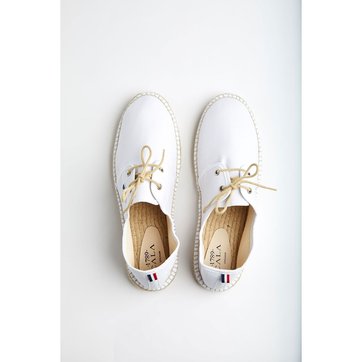 espadrilles compensées blanches homme