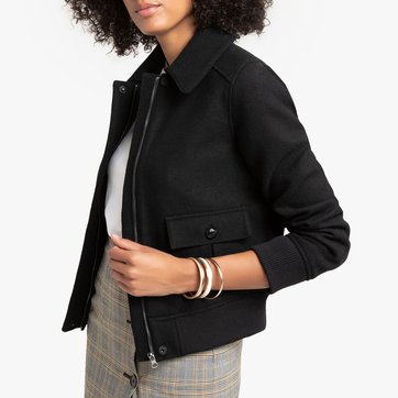 Veste courte en laine pour femme Veste courte en laine pour femme