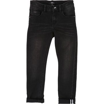Salopette pantalon jean imprimé fleurs femme