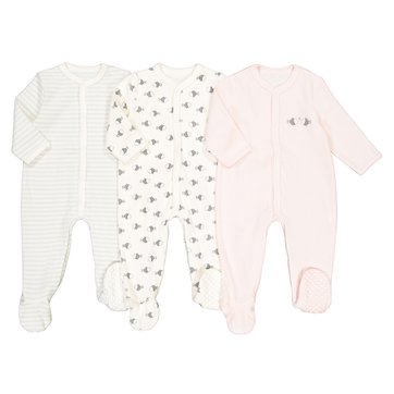 3er-Pack Strampler aus Samt, Frühgeborene - 2 Jahre LA REDOUTE COLLECTIONS
