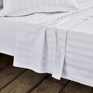 Gestreiftes Leintuch aus Baumwoll-Satin Gestreiftes Leintuch aus Baumwoll-Satin LA REDOUTE INTERIEURS