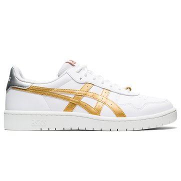 asics blanche et or