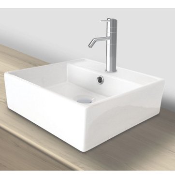 Ronde Vasque /À Poser Lavabo Salle De Bain Lave,41X15 Cm Mains Vasque Evier /À Poser excluant Le Robinet RKRCXH Lavabo Vasque en Verre Tremp/é C/éramique Lavabo