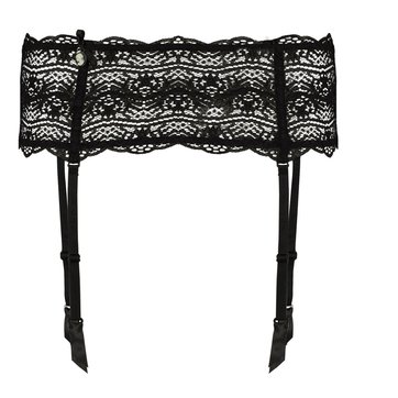 Hellery Porte-Jarretelles en Dentelle Florale en Dentelle Sexy(String et Bas Non Inclus)
