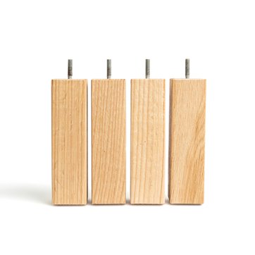 4er-Pack Bettfüsse "Gérémi", Eiche AM.PM