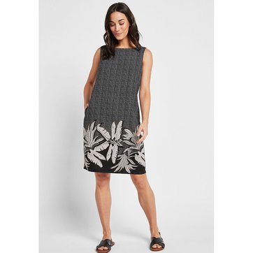 robe noire en lin