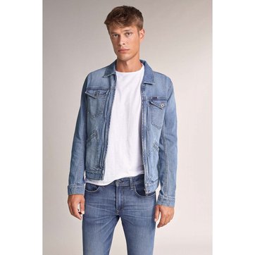 Veste en jean avec fermeture eclair | La Redoute