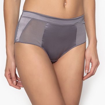 Cuecas de cintura subida, em cetim e tule LA REDOUTE COLLECTIONS