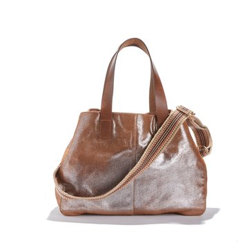 Bolso grande tote de piel con bandolera LA REDOUTE COLLECTIONS