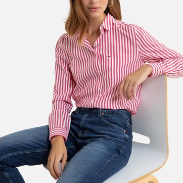 Camisa às riscas, corte direito TOMMY JEANS