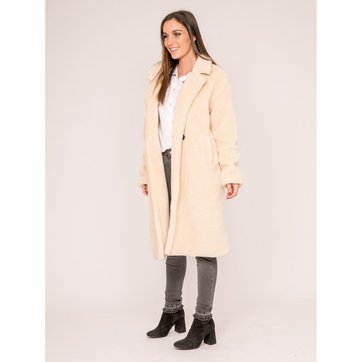 manteau long femme blanc