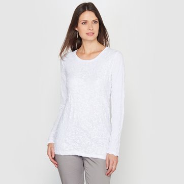 Camisola, jersey enrugado e renda ANNE WEYBURN