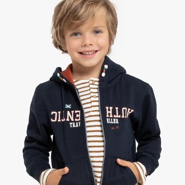 Sudadera con cremallera y capucha de felpa, 3-12 años LA REDOUTE COLLECTIONS