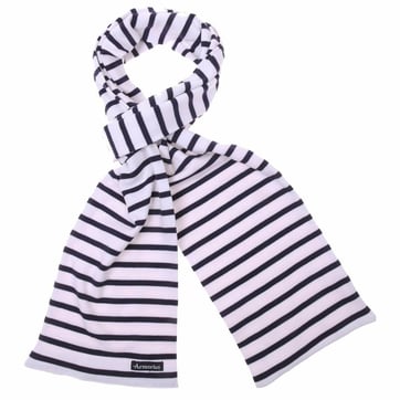 Écharpe Rayée Armor Lux - 100% Coton Épais - Style Maritime - Lavable En Machine