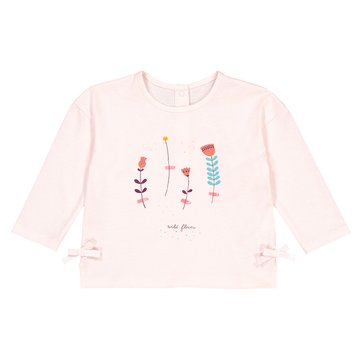 Camisola com motivo e flores bordadas, 3 meses-4 anos Camisola com motivo e flores bordadas, 3 meses-4 anos LA REDOUTE COLLECTIONS