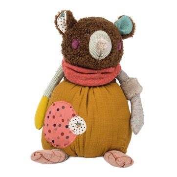 Boneco urso castanho Les Jolis trop beaux MOULIN ROTY