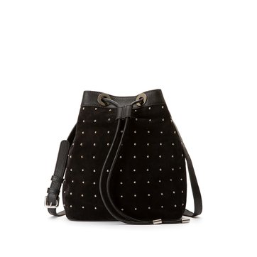 Beuteltasche aus Leder mit Metallnieten LA REDOUTE COLLECTIONS