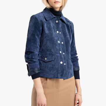 Cazadora corta de piel LA REDOUTE COLLECTIONS