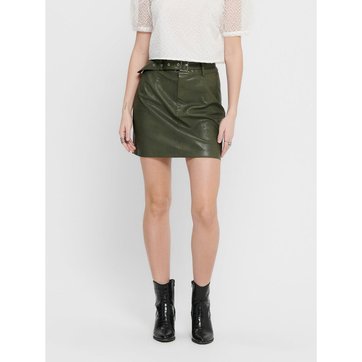 Jupe verte cuir
