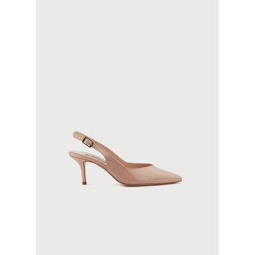 escarpins beige vernis