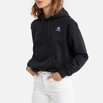 Sweat com capuz, bolso central e logótipo CONVERSE