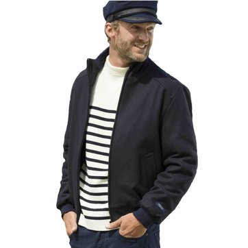 Blouson laine | La Redoute Manteau homme col officier en laine MILAN DALMARD MARINE